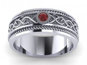 barbed wire ring 3D 打印模型