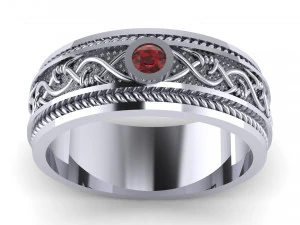 barbed wire ring 3D Print Model