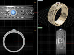 barbed wire ring 3D Print Model