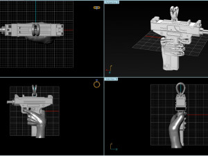 pendant uzi on hand 3Dプリントモデル