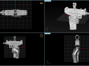pendant uzi on hand 3D Print Model