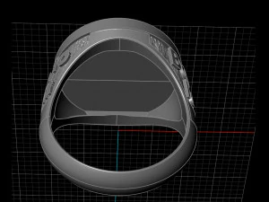 ring with a wolf 3D Print Model