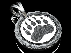 Bear paw pendant 3D Print Model
