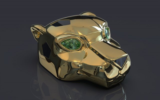 Panthere Necklace 3D 3D Принт Модель .c4d .max .obj .3ds .fbx .stl .blend 