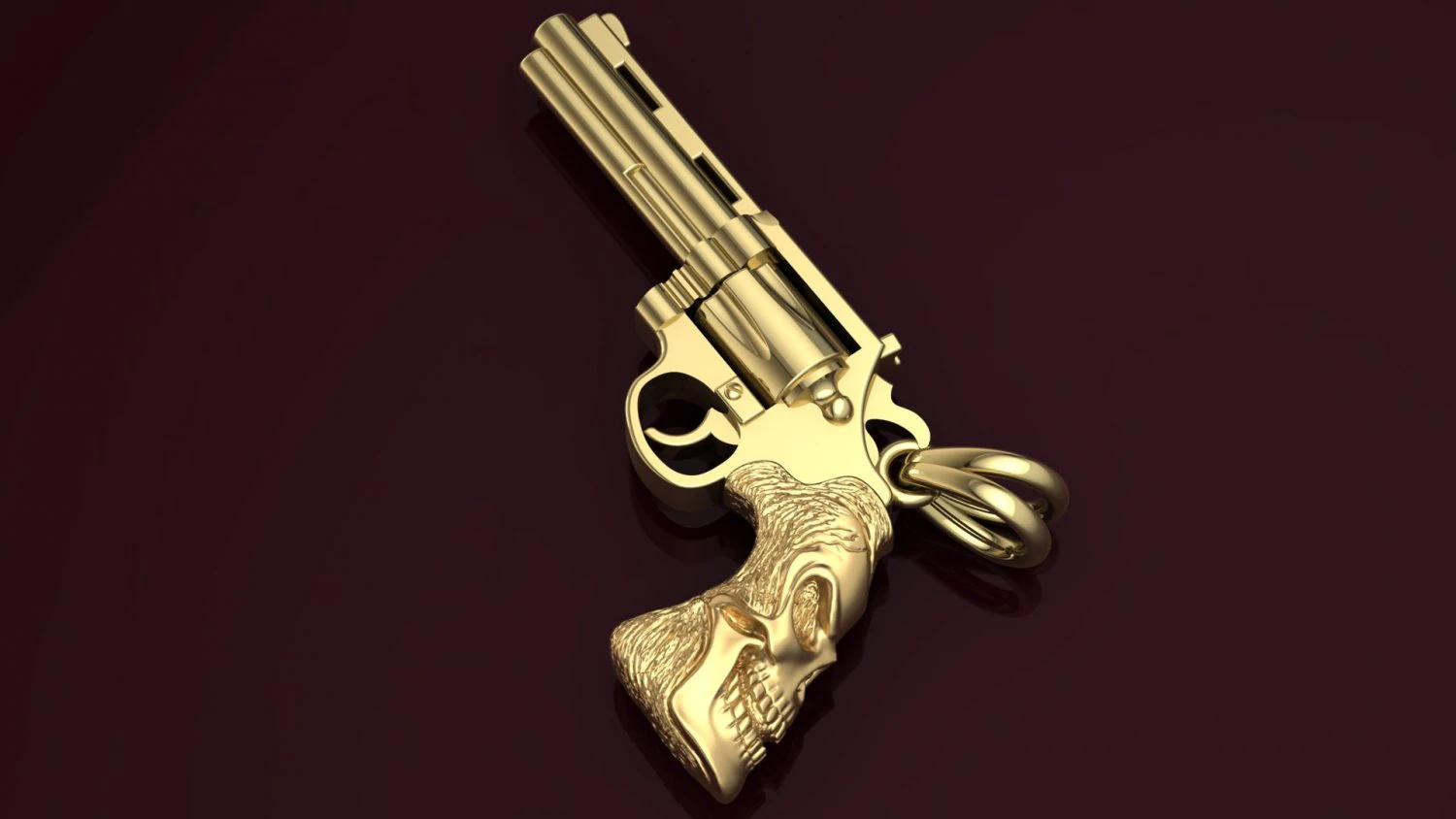 Revolver Colt skull 3d printing model 3D Print Model .c4d .max .obj .3ds .fbx .stl .blend 