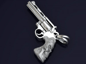 Revolver Colt skull 3d printing model 3D Принт Модель