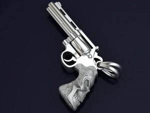 Revolver Colt skull 3d printing model 3D Print Model