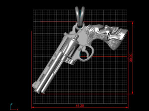 Revolver Colt skull 3d printing model 3D Принт Модель