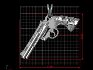 Revolver Colt skull 3d printing model 3D Print Model