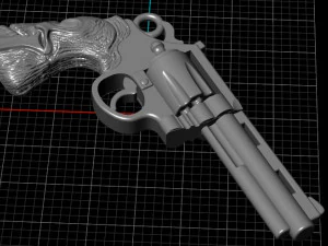 Revolver Colt skull 3d printing model 3D Print Model