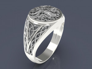 Eikpyrnir Scandinavian Ring 3D Принт Модель