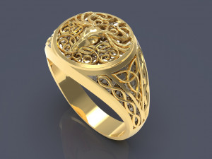 Eikpyrnir Scandinavian Ring 3D प्रिंट मॉडल