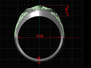 Eikpyrnir Scandinavian Ring 3D प्रिंट मॉडल