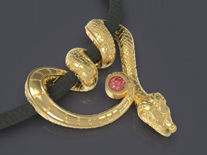 Twisted snake 3d printable model Model Cetak 3D