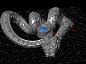 Twisted snake 3d printable model Model Cetak 3D