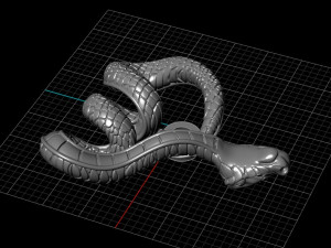 Twisted snake 3d printable model Model Cetak 3D