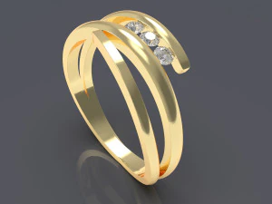 Fashion wedding diamond ring 3D Print Model
