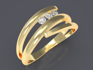 Fashion wedding diamond ring 3Dプリントモデル