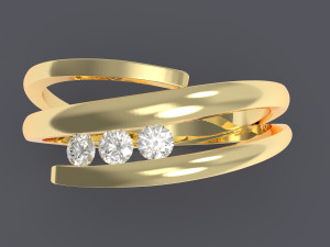 Fashion wedding diamond ring 3Dプリントモデル