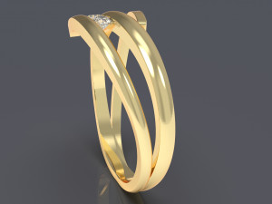 Fashion wedding diamond ring 3Dプリントモデル