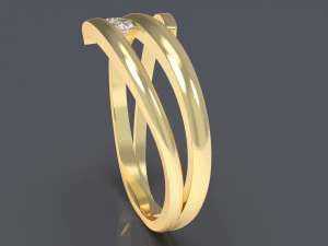 Fashion wedding diamond ring 3D Print Model