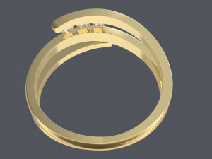 Fashion wedding diamond ring 3Dプリントモデル