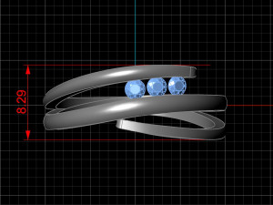 Fashion wedding diamond ring 3Dプリントモデル