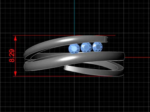 Fashion wedding diamond ring 3D Print Model