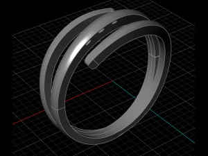 Fashion wedding diamond ring 3D Print Model