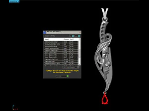 Pendant in the form of a dagger with a silhouette of a girl 3D print model 3D Print Model