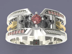Classic skull ring 3D Print Model
