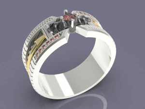 Classic skull ring 3D Print Model