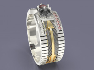 Classic skull ring 3D प्रिंट मॉडल