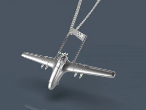 ジュエリー ペンダント トルコ無人機 バイラクタル Tb2 ウクライナ軍 3Dプリントモデル