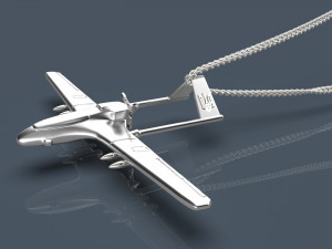 Jewellery pendant Turkish drone Bayraktar Tb2 Ukrain army 3D Print Model