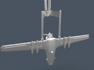 Jewellery pendant Turkish drone Bayraktar Tb2 Ukrain army 3D Print Model