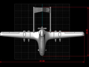 Jewellery pendant Turkish drone Bayraktar Tb2 Ukrain army 3D Print Model
