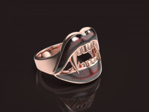 Vampire Lips Ring 3D Принт Модель