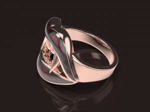 Vampire Lips Ring 3D 打印模型