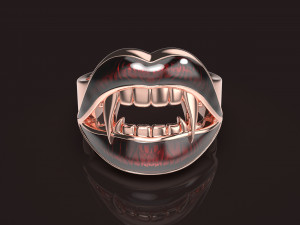 Vampire Lips Ring 3D 打印模型
