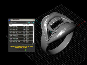 Vampire Lips Ring 3D 打印模型