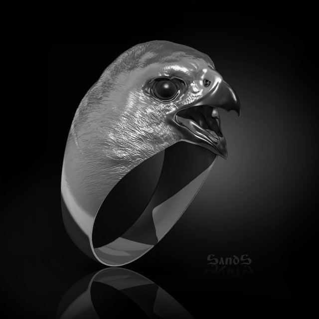 peregrine falcon ring Model 3D .c4d .max .obj .3ds .fbx .stl .blend 