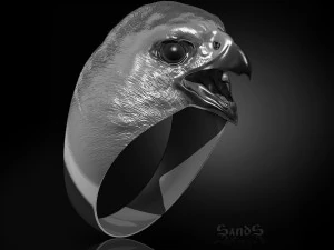 peregrine falcon ring 3D Model