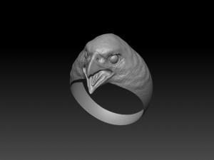peregrine falcon ring Model 3D