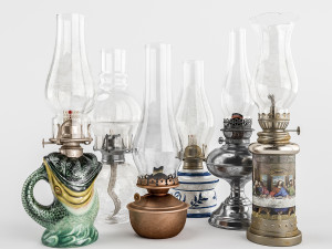 old lamp set 3D 모델