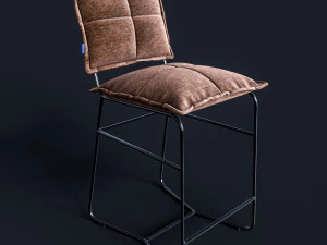 krzesło barowe aplota tekstylne Model 3D
