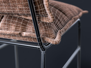 bar chair aplotta textile 3D Модель