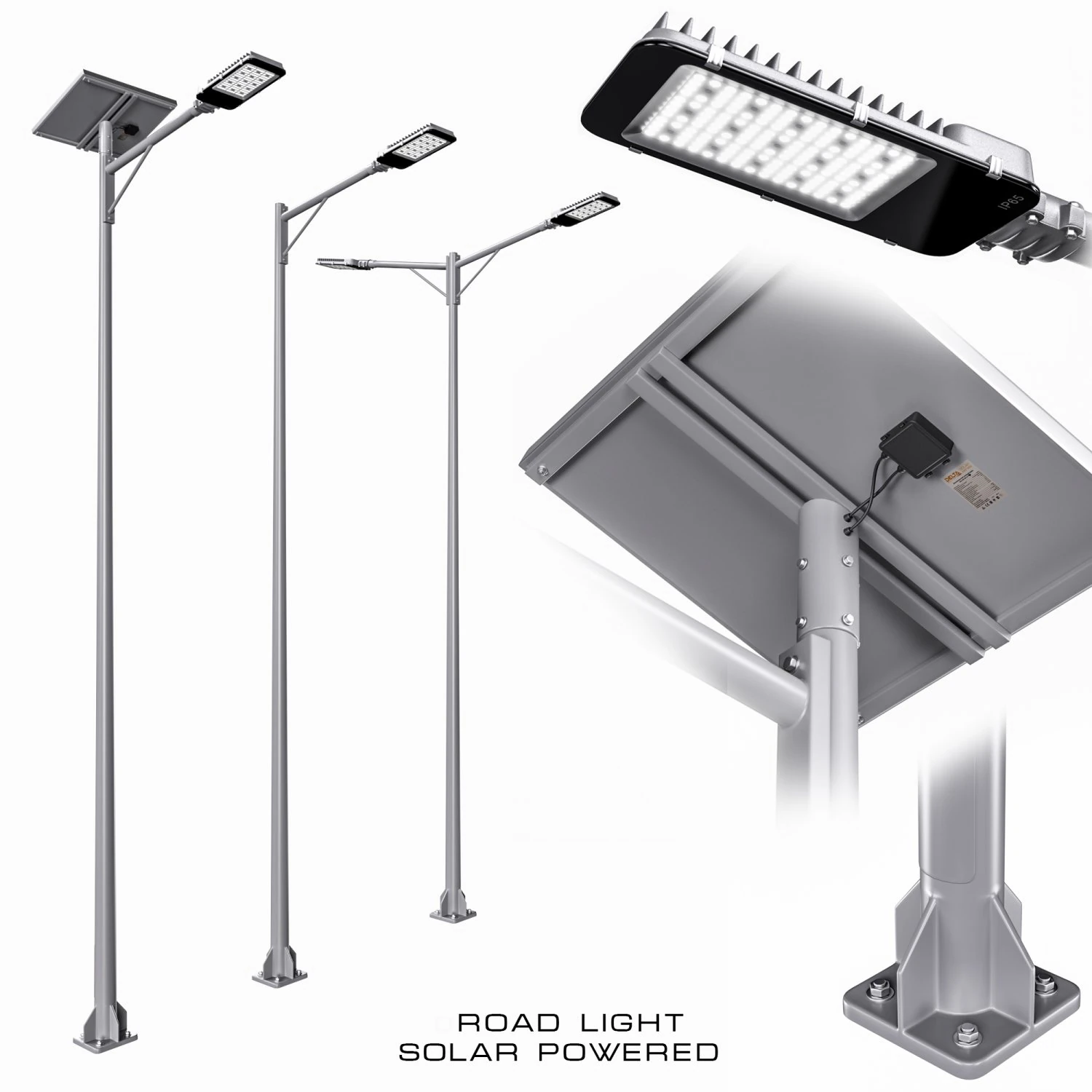 Stra&szlig;enlaterne solarbetrieben 3D Modell .c4d .max .obj .3ds .fbx .stl .blend 