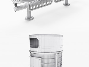 bench plexus backed 3D Model