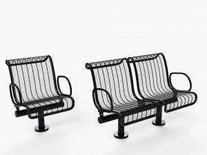 bench plexus backed 3D Model